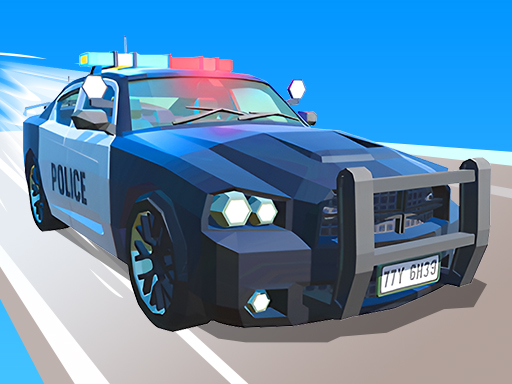 Police Car Line Driving Cover